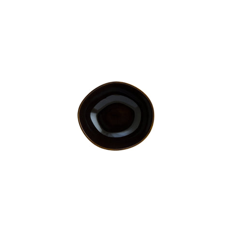 Bonna China Sphere Ocean 7" x 6.5" x h:2" 16 oz. Organic Black Porcelain Bowl (Set of 2)
