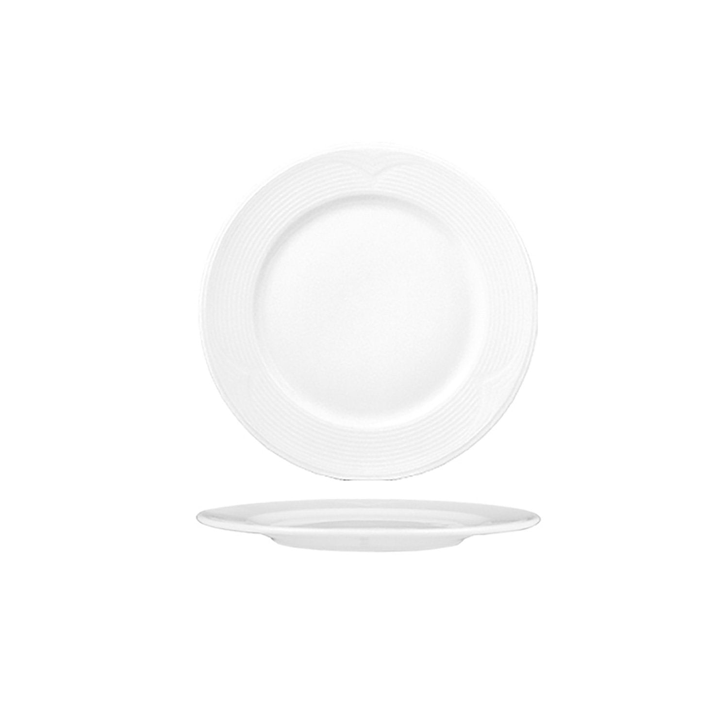 Saturn dia.6.25" Round White Porcelain Plate (Set of 4)