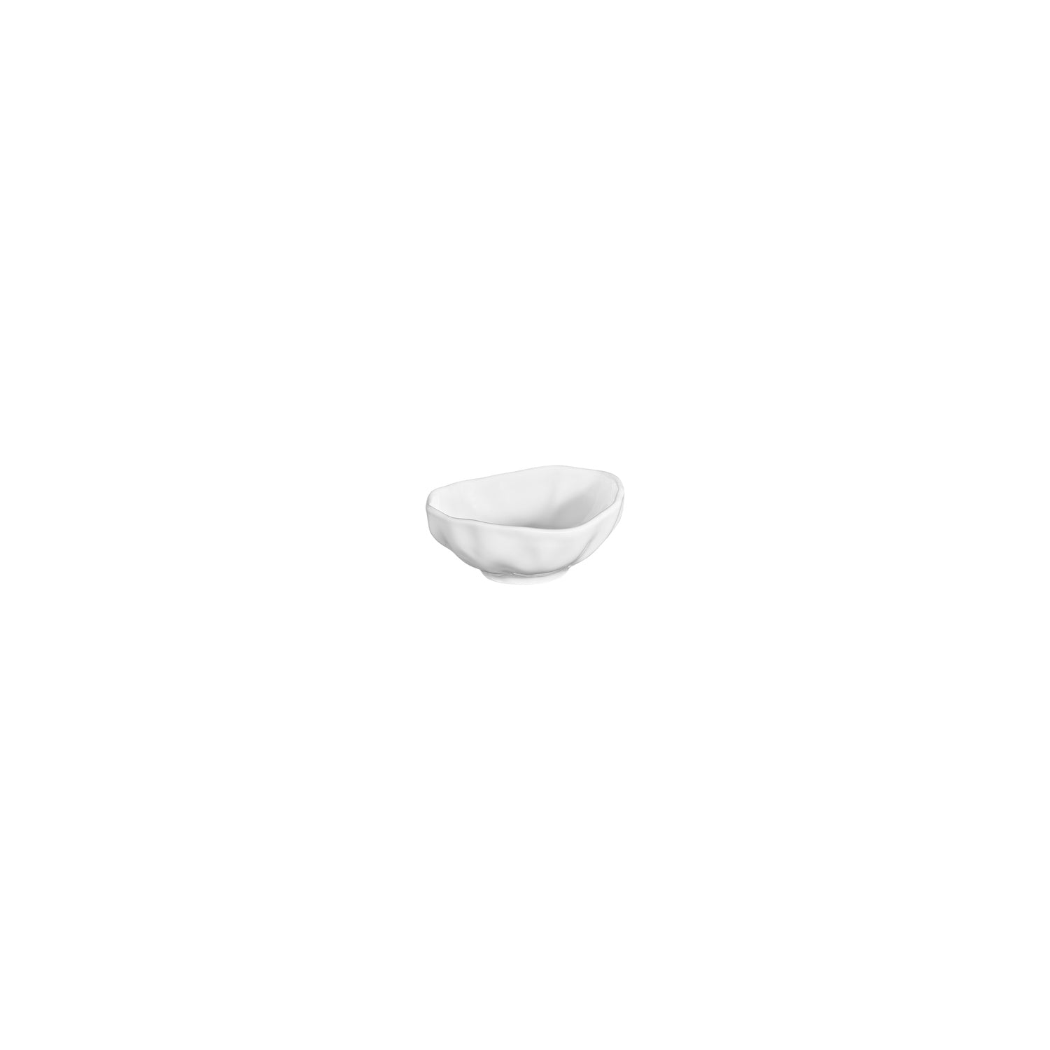 Amorf 4" x 3.5" x h:0" 4 oz. Organic Warm White Vitrified Bowl (Set of 4)