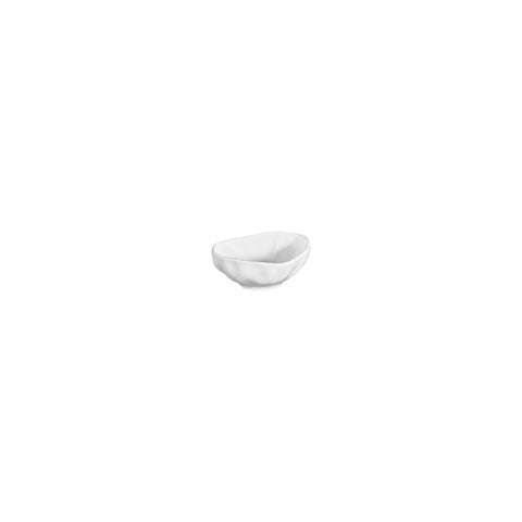 Amorf 4" x 3.5" x h:0" 4 oz. Organic Warm White Vitrified Bowl (Set of 4)