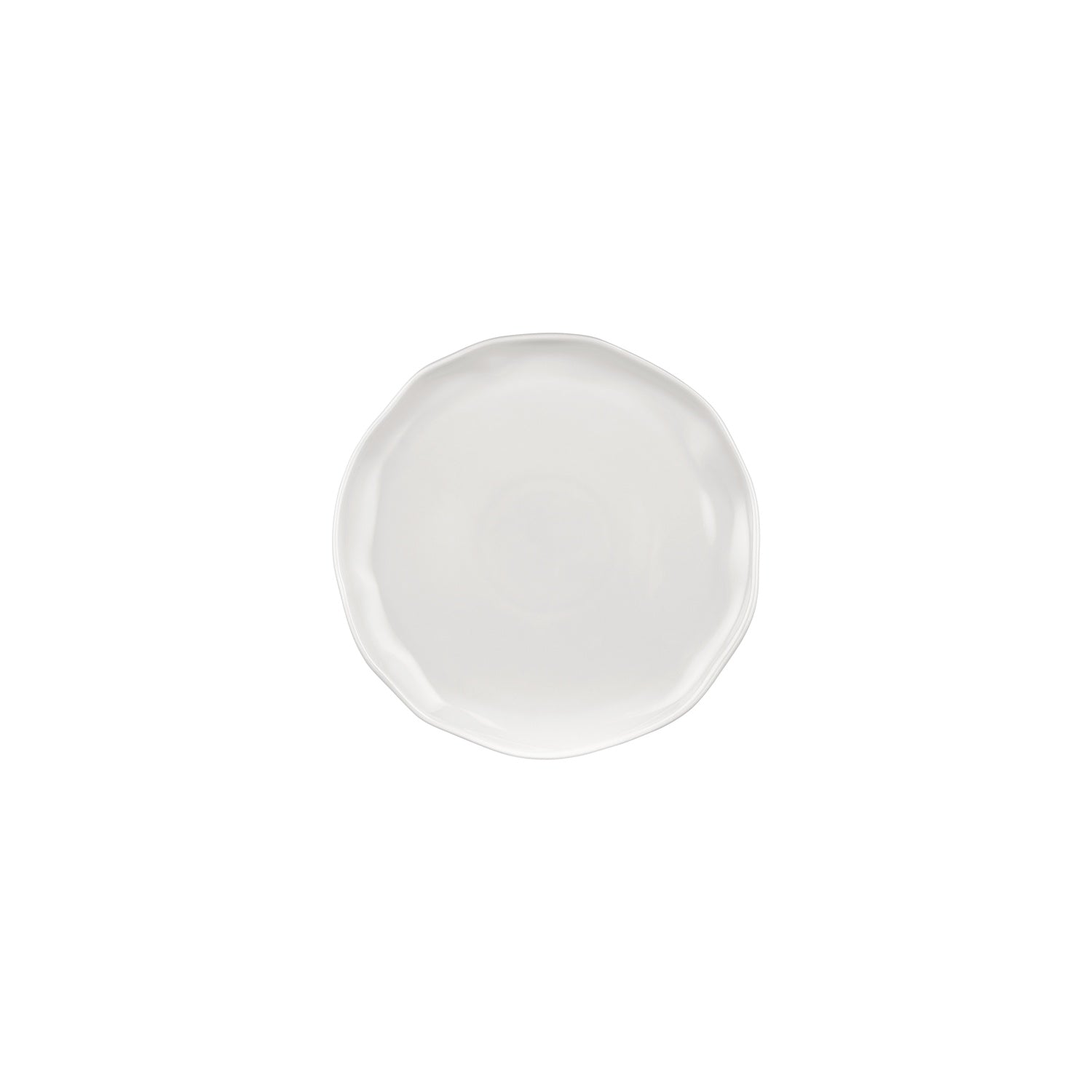 Amorf 8.25" x 8.25" Organic Warm White Vitrified Plate (Set of 4)