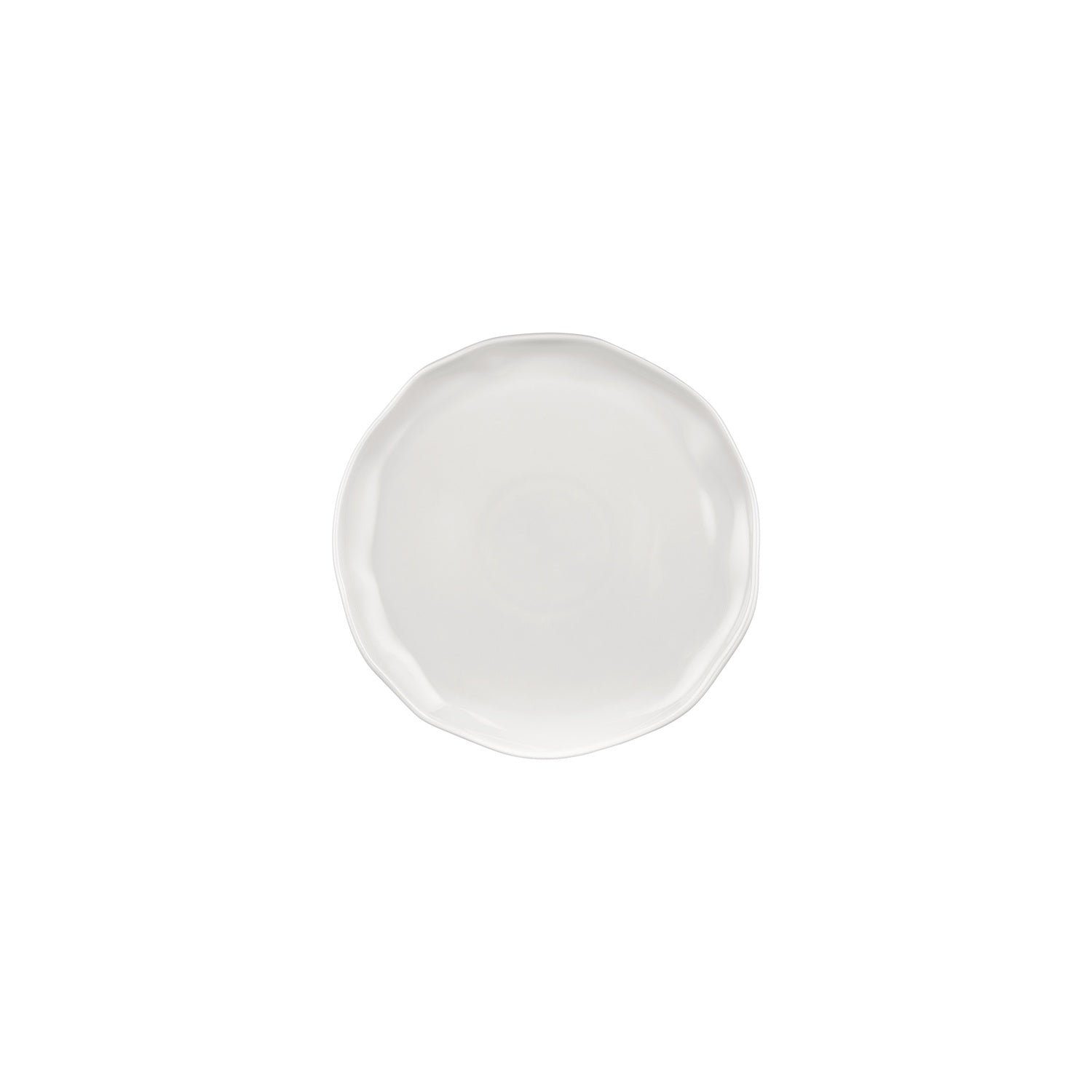 Amorf 8.25" x 8.25" Organic Warm White Vitrified Plate (Set of 4)