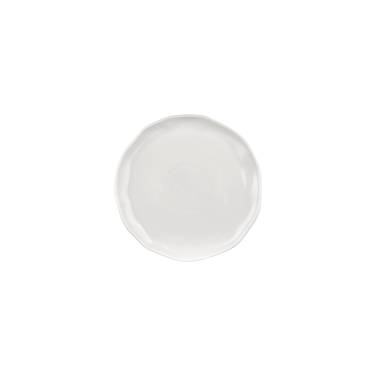 Amorf 8.25" x 8.25" Organic Warm White Vitrified Plate (Set of 4)
