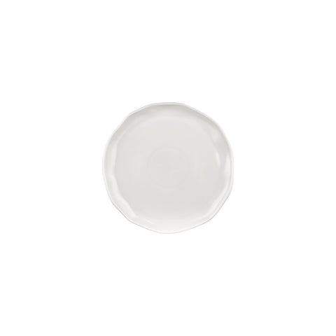 Amorf 8.25" x 8.25" Organic Warm White Vitrified Plate (Set of 4)