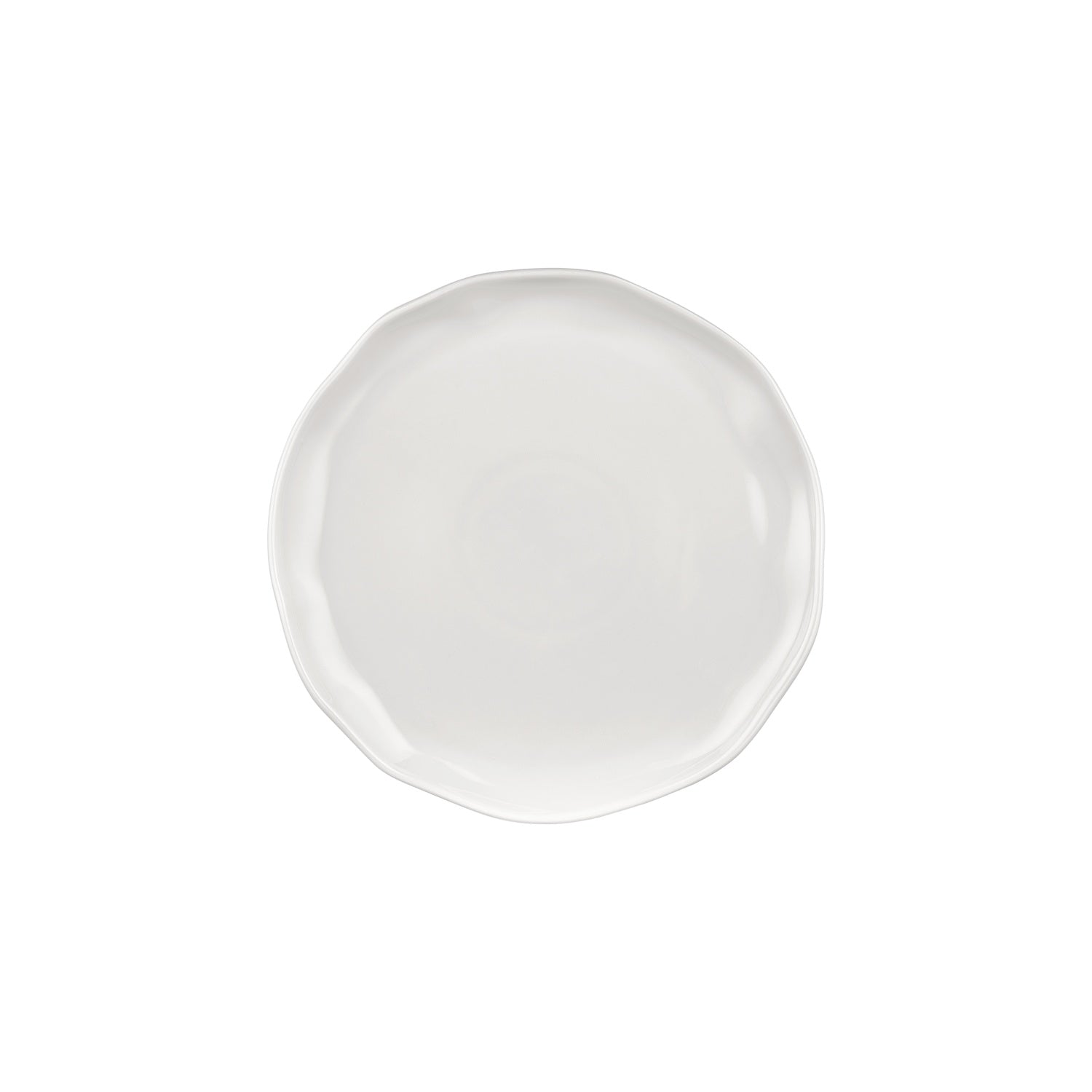 Amorf 10.75" x 10.75" Organic Warm White Vitrified Plate (Set of 6)