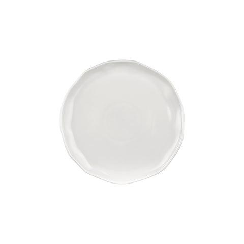 Amorf 10.75" x 10.75" Organic Warm White Vitrified Plate (Set of 6)