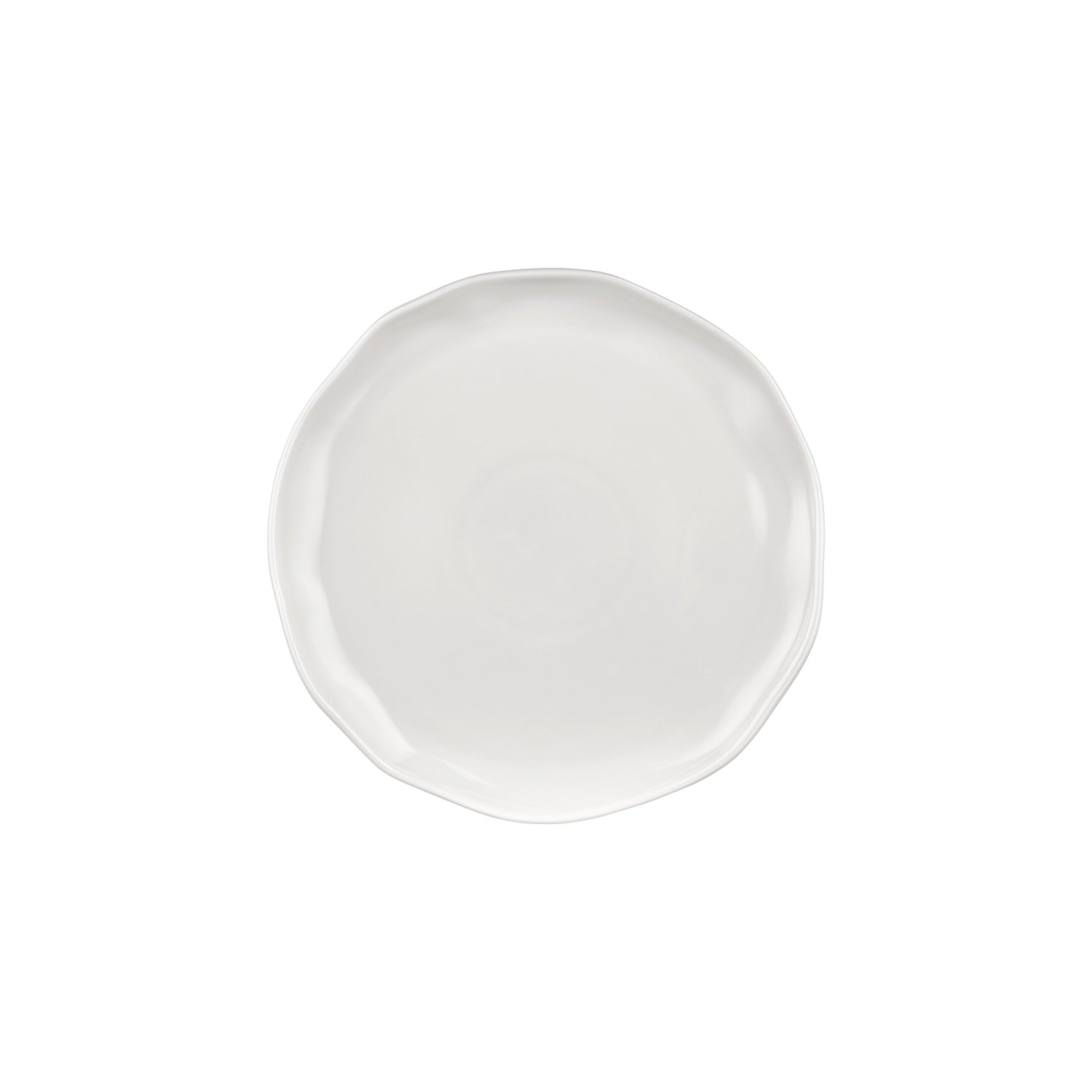 Amorf 10.75" x 10.75" Organic Warm White Vitrified Plate (Set of 6)