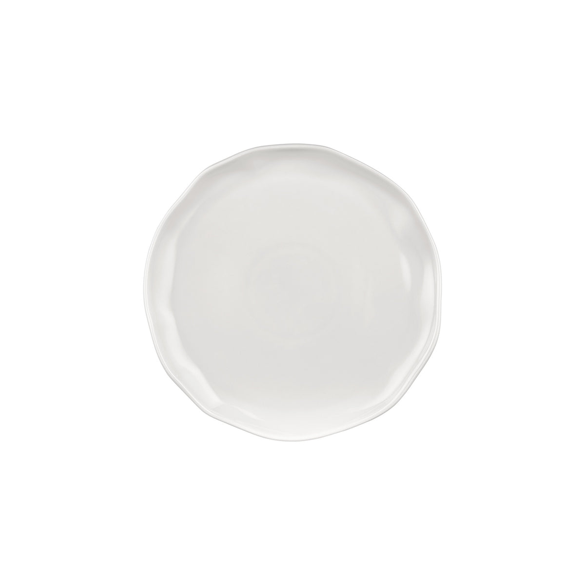 Amorf 10.75" x 10.75" Organic Warm White Vitrified Plate (Set of 6)