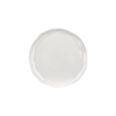 Amorf 10.75" x 10.75" Organic Warm White Vitrified Plate (Set of 6)