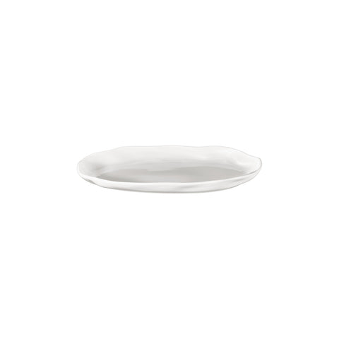 Amorf 11.5" x 6.5" Organic Warm White Vitrified Plate (Set of 6)