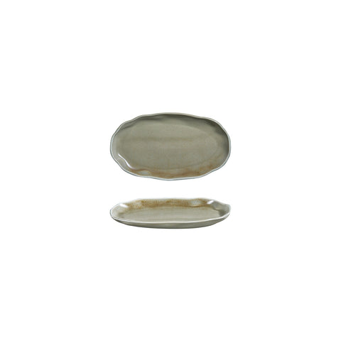 Moss 7.5" x 4.25" Organic Green Vitrified Plate (Set of 4)