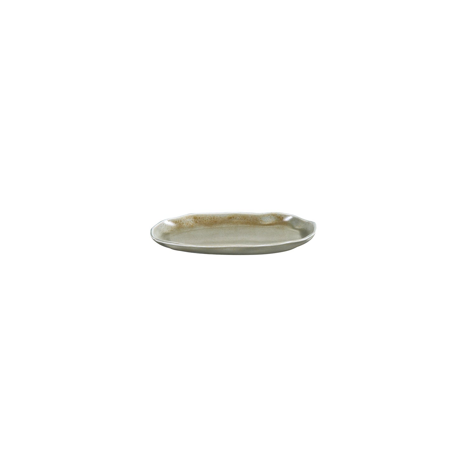 Moss 7.5" x 4.25" Organic Green Vitrified Plate (Set of 4)