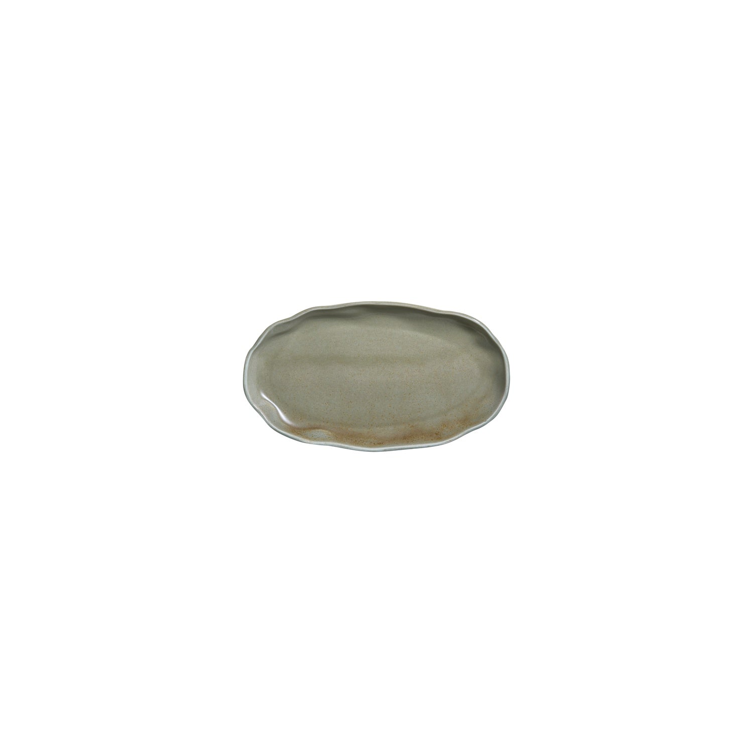 Moss 7.5" x 4.25" Organic Green Vitrified Plate (Set of 4)