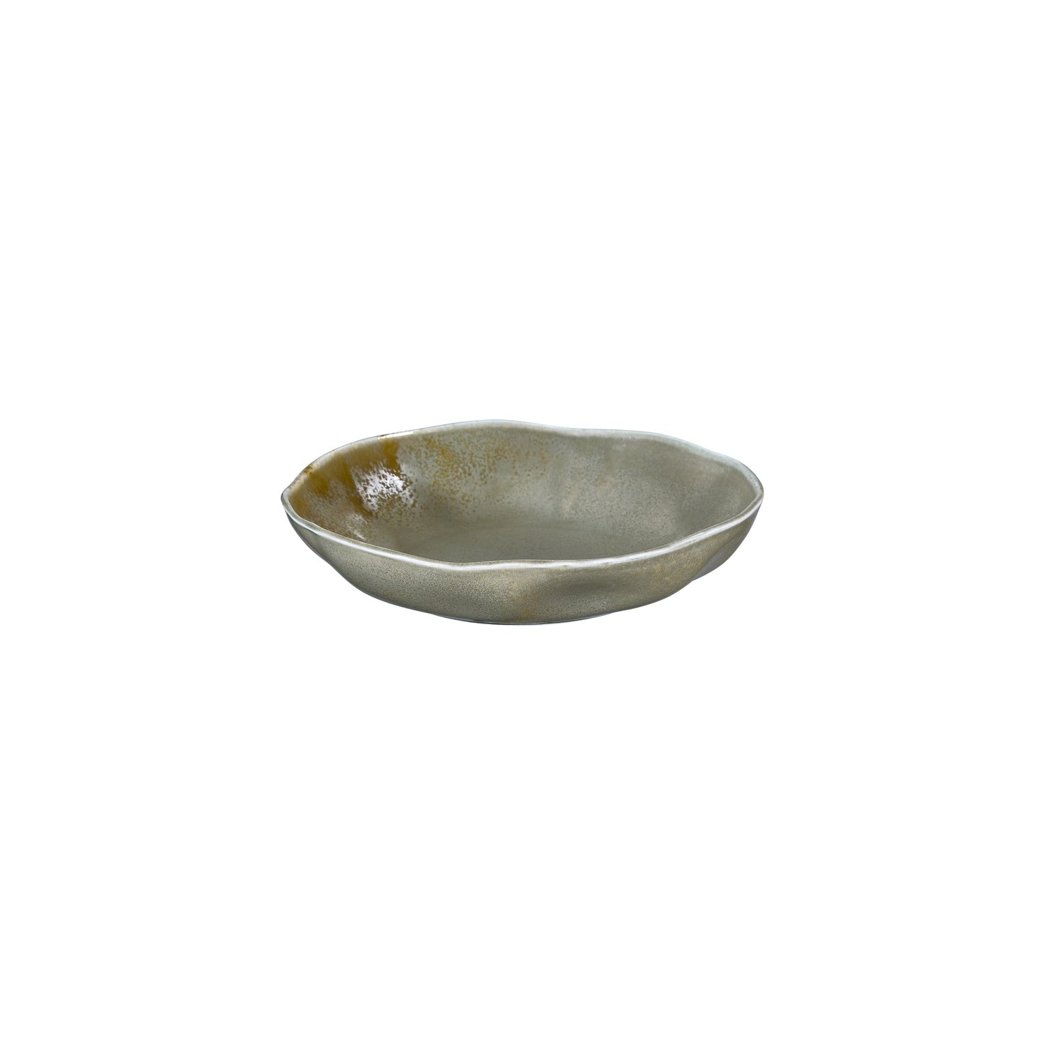 Moss 9.75" x 9.75" x h:0" 42 oz. Organic Green Vitrified Deep Plate (Set of 6)