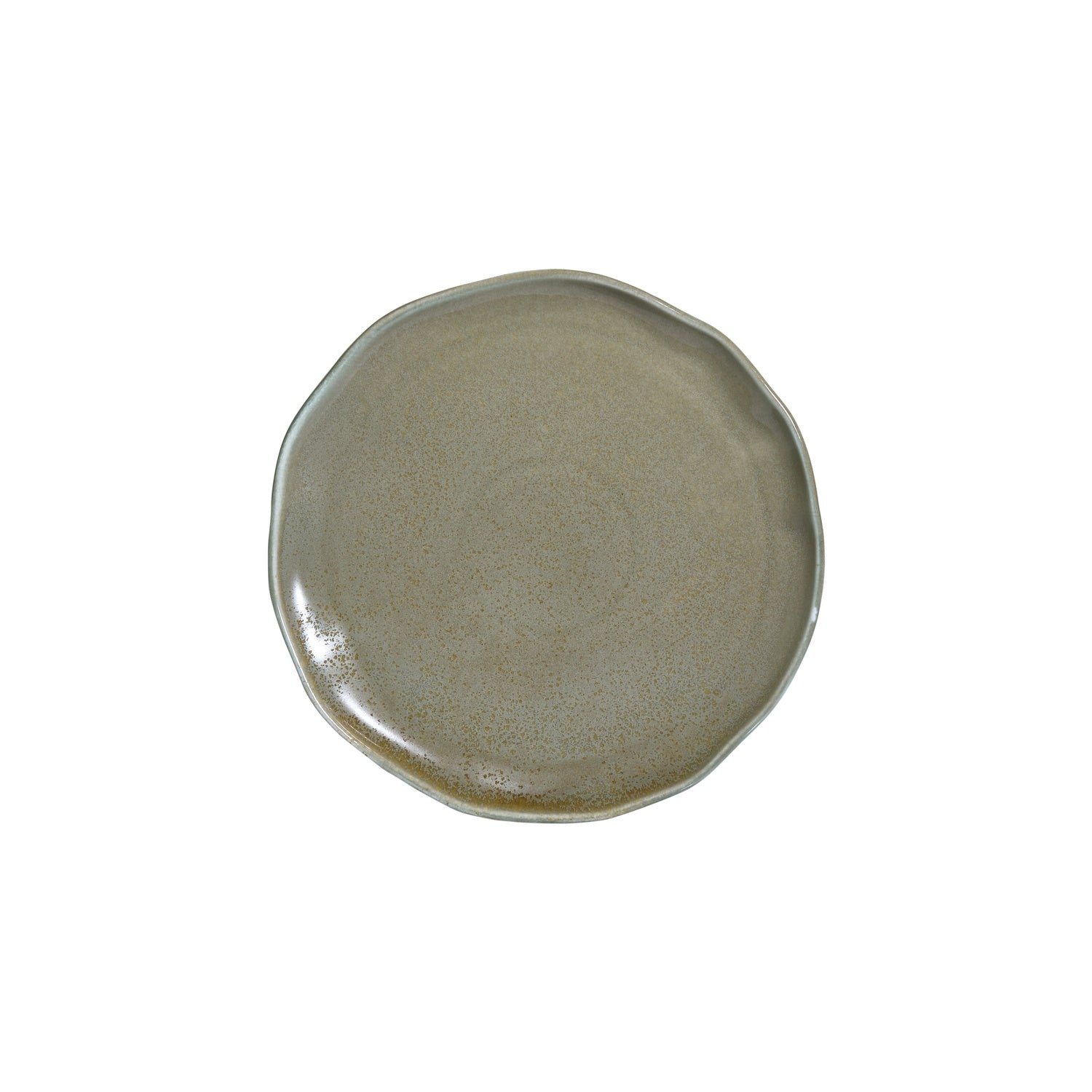 Moss 10.75" x 10.75" Organic Green Vitrified Plate (Set of 6)