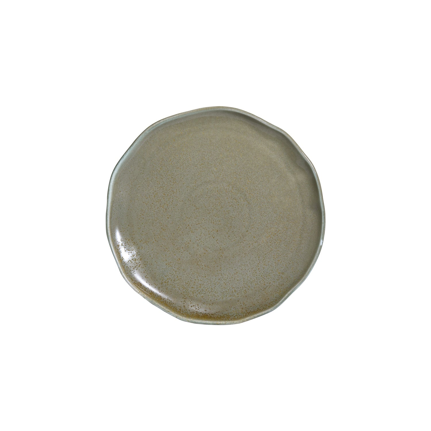 Moss 10.75" x 10.75" Organic Green Vitrified Plate (Set of 6)
