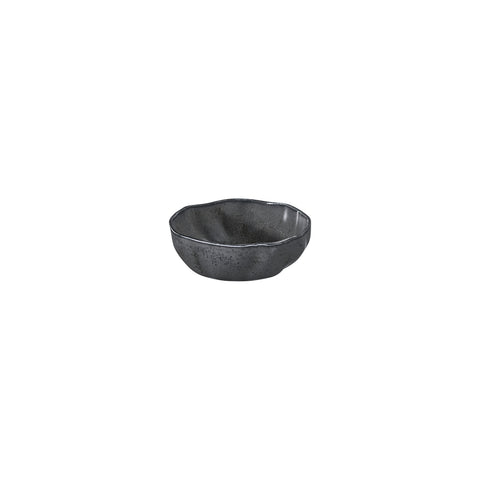 Amorf Notte 6.25" x 6.25" x h:0" 20 oz. Organic Black Vitrified Bowl (Set of 4)