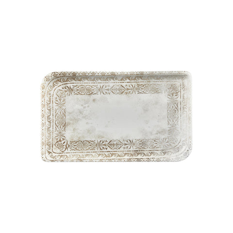 Antico 13.75" x 6.25" x h:0" Rectangular Brown Vitrified Platter (Set of 2)