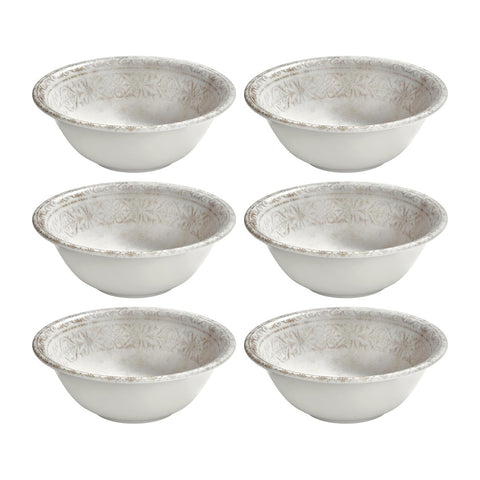 Antico dia.6.25" h:2.25" 17 oz. Round Brown Vitrified Bowl (Set of 6)