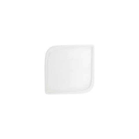 Gourmet 7.5" x 7.5" Square Warm White Vitrified Plate (Set of 4)