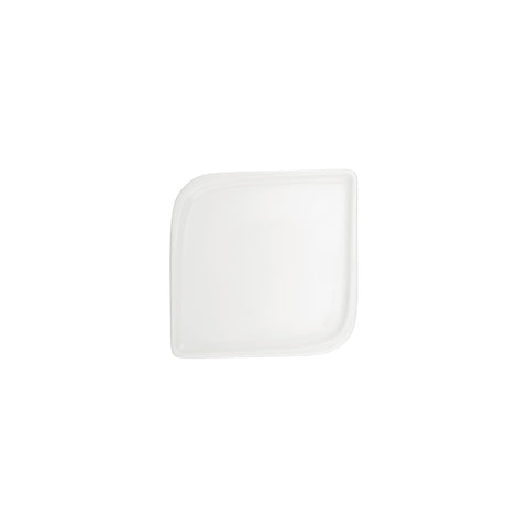Gourmet 7.5" x 7.5" Square Warm White Vitrified Plate (Set of 4)