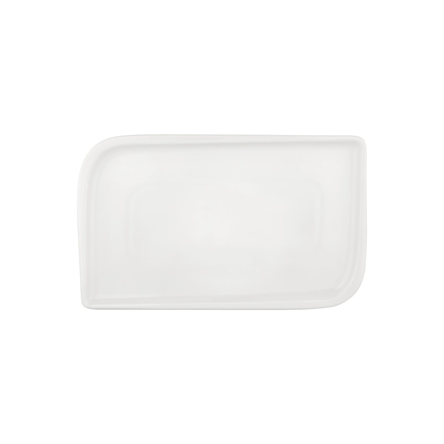 Gourmet 13.75" x 6.25" x h:0" Rectangular Warm White Vitrified Platter (1 each)