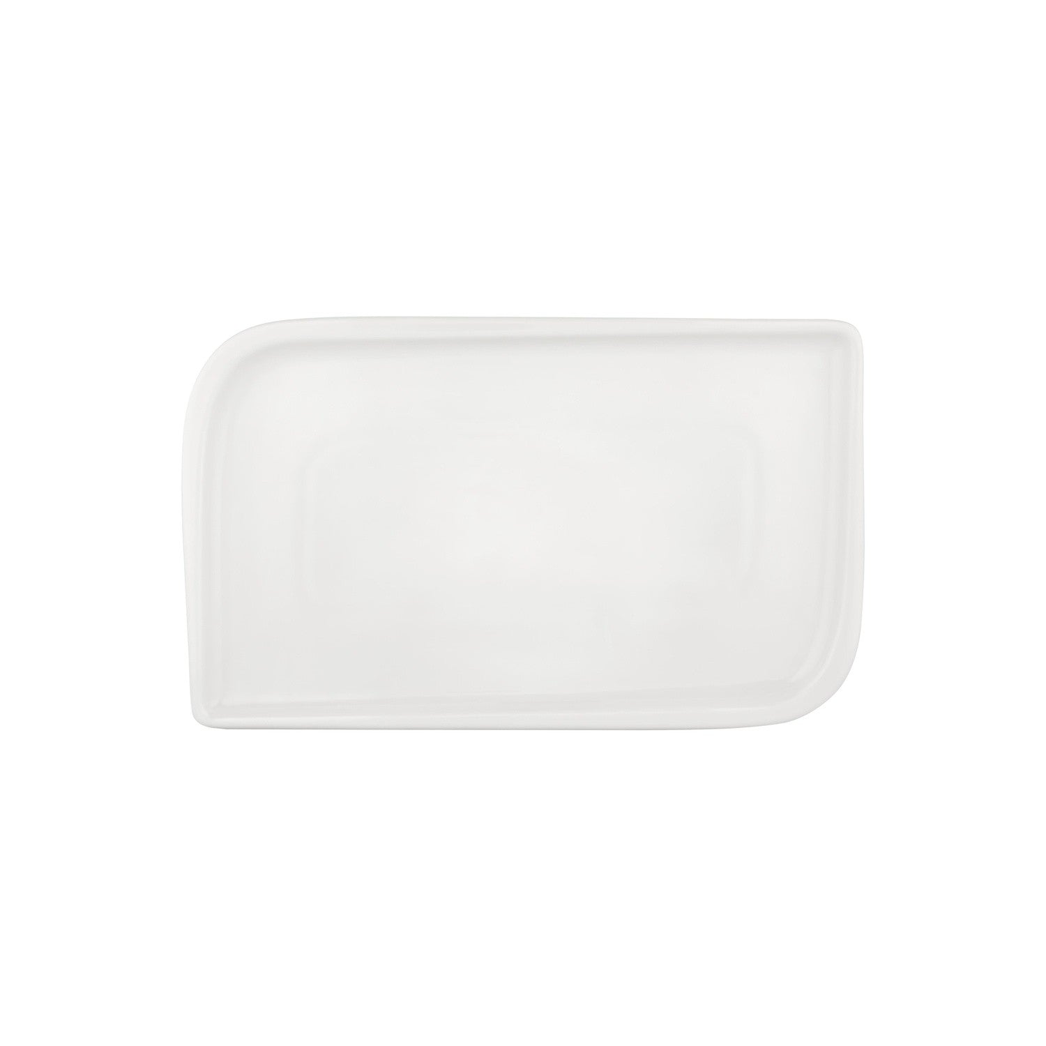 Gourmet 13.75" x 6.25" x h:0" Rectangular Warm White Vitrified Platter (1 each)