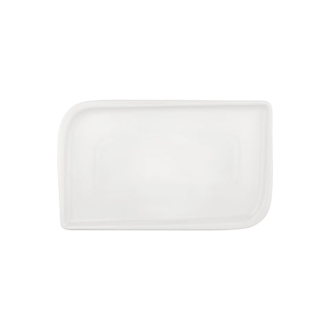 Gourmet 13.75" x 6.25" x h:0" Rectangular Warm White Vitrified Platter (1 each)
