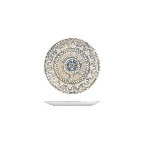 Azora dia.8.25" Round Decorated Vitrified Plate (Set of 12)