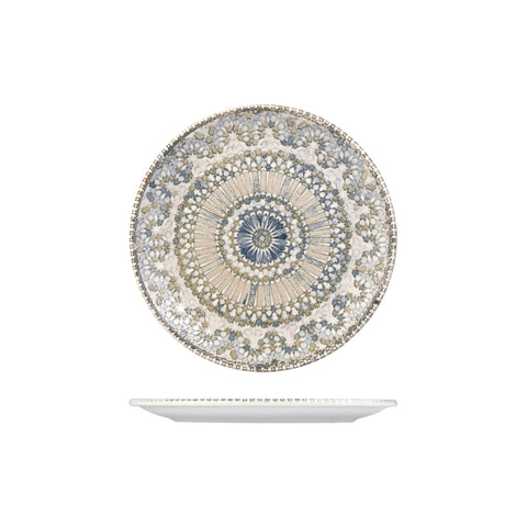 Azora dia.10.75" Round Decorated Vitrified Plate (Set of 6)