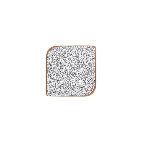 Edera 7.5" x 7.5" Square Blue Vitrified Plate (Set of 2)