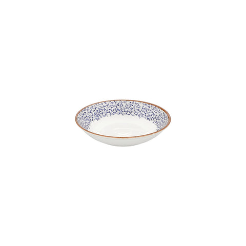 Edera dia.8.25" h:1.25" 27 oz. Round Blue Vitrified Deep Plate (Set of 6)