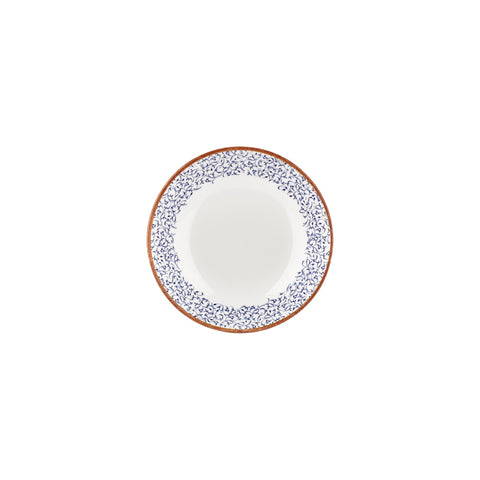 Edera dia.8.25" h:1.25" 27 oz. Round Blue Vitrified Deep Plate (Set of 6)