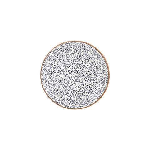 Edera dia.9.75" Round Blue Vitrified Plate (Set of 4)