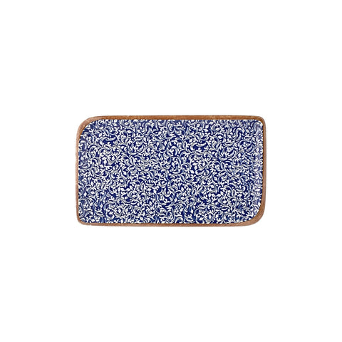 Edera Cobalt 11.75" x 7" x h:0" Rectangular Blue Vitrified Platter (1 each)