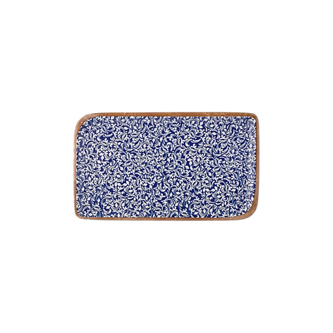 Edera Cobalt 11.75" x 7" x h:0" Rectangular Blue Vitrified Platter (1 each)