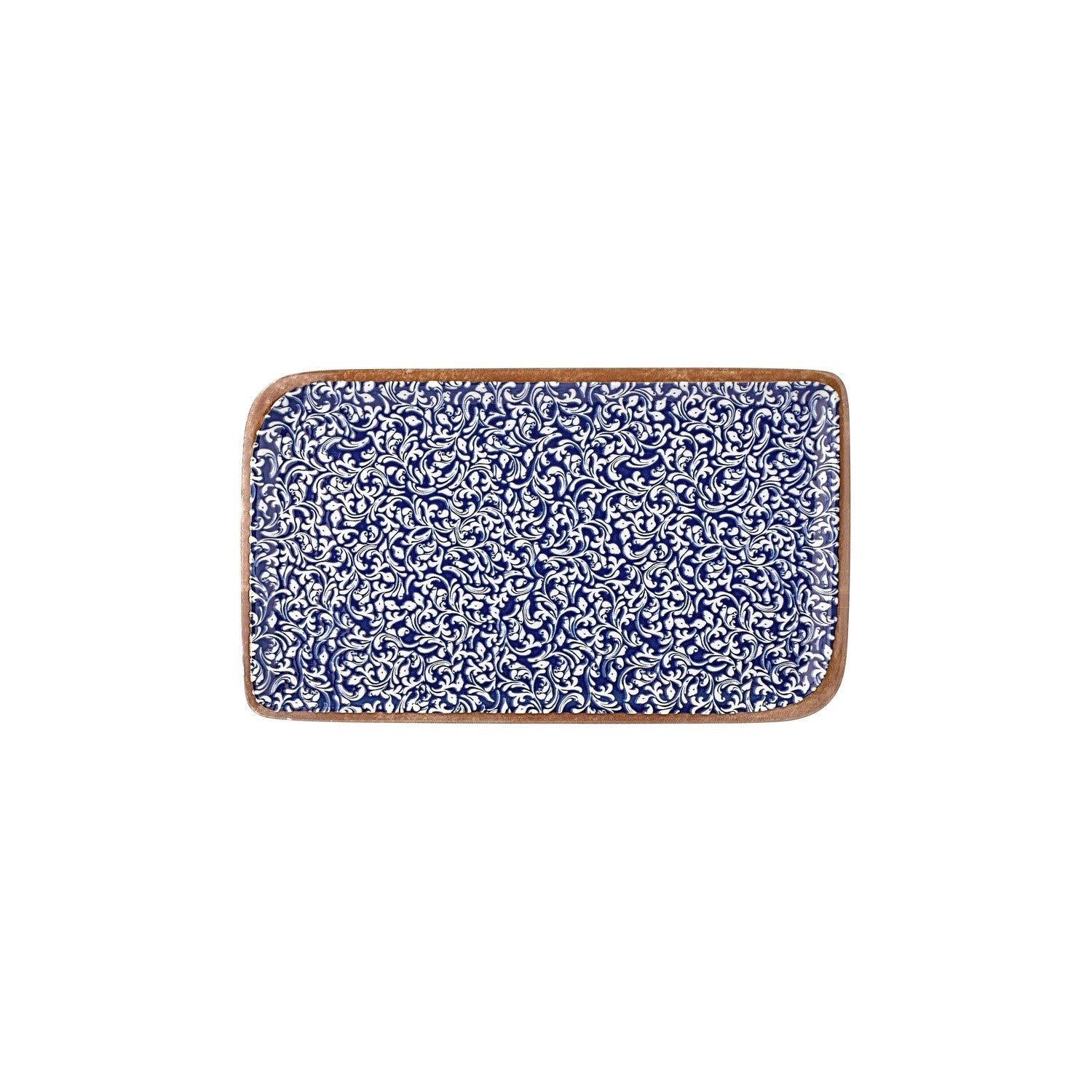 Edera Cobalt 11.75" x 7" x h:0" Rectangular Blue Vitrified Platter (1 each)