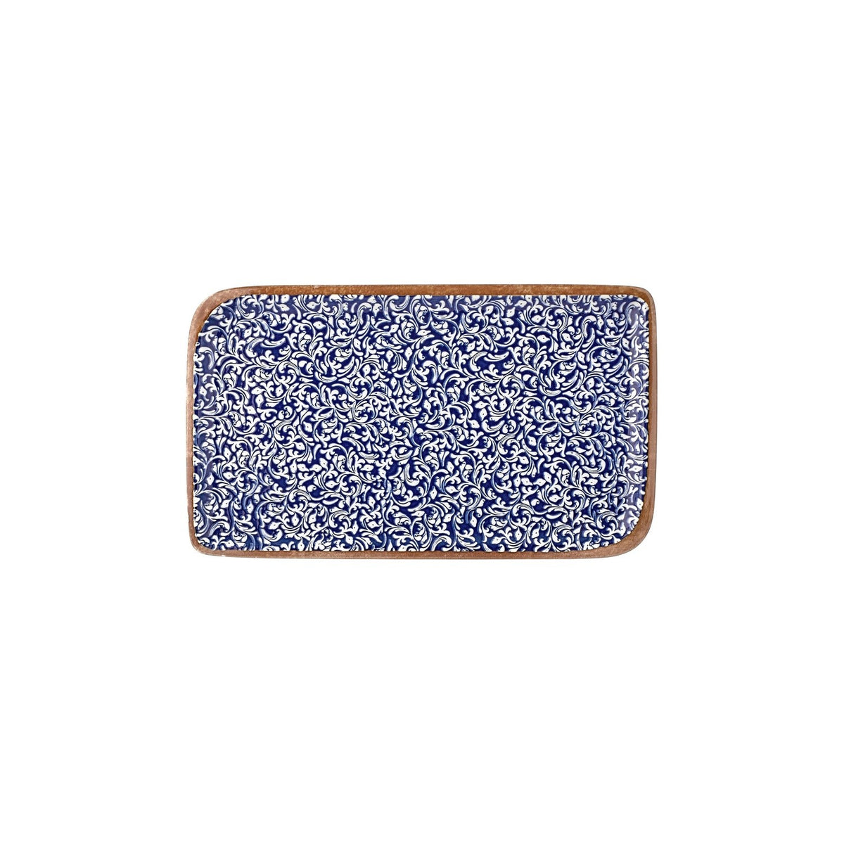 Edera Cobalt 11.75" x 7" x h:0" Rectangular Blue Vitrified Platter (1 each)