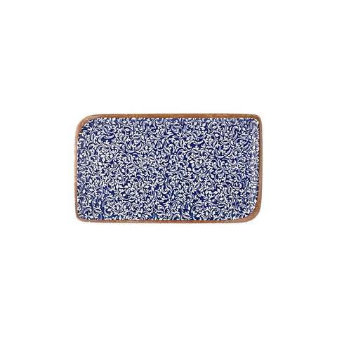 Edera Cobalt 11.75" x 7" x h:0" Rectangular Blue Vitrified Platter (1 each)