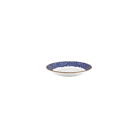 Edera Cobalt dia.3.5" h:0.75" 2 oz. Round Blue Vitrified Deep Plate (Set of 4)