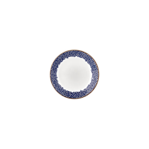 Edera Cobalt dia.3.5" h:0.75" 2 oz. Round Blue Vitrified Deep Plate (Set of 4)