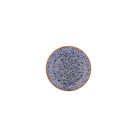 Edera Cobalt dia.6.75" Round Blue Vitrified Plate (Set of 4)