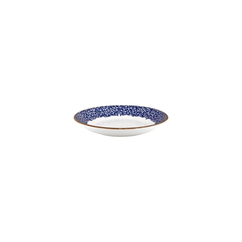 Edera Cobalt dia.8.25" h:0" 17 oz. Round Blue Vitrified Deep Plate (Set of 4)
