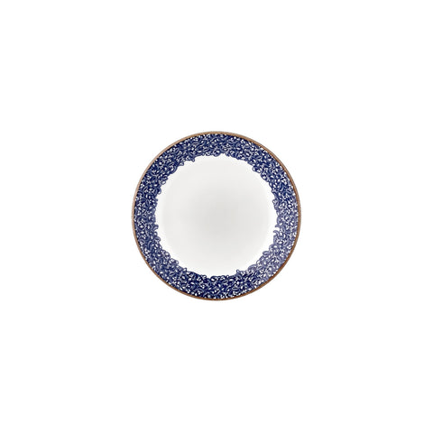 Edera Cobalt dia.8.25" h:0" 17 oz. Round Blue Vitrified Deep Plate (Set of 4)