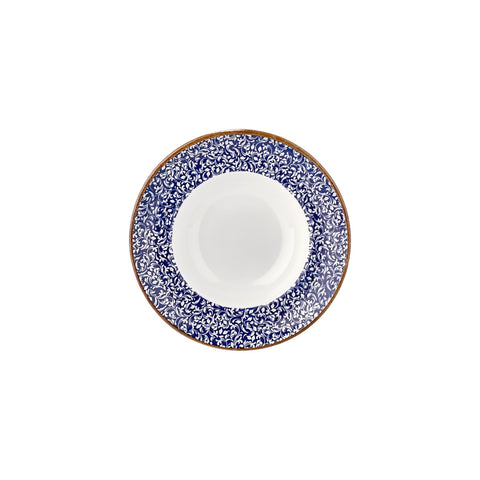 Edera Cobalt dia.9.75" h:2.25" 14 oz. Round Blue Vitrified Deep Plate (Set of 6)