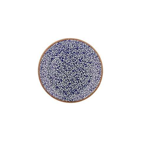 Edera Cobalt dia.9.75" Round Blue Vitrified Plate (Set of 4)