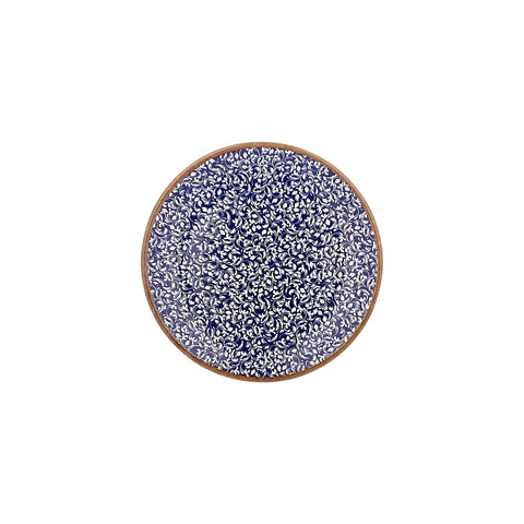 Edera Cobalt dia.9.75" Round Blue Vitrified Plate (Set of 4)