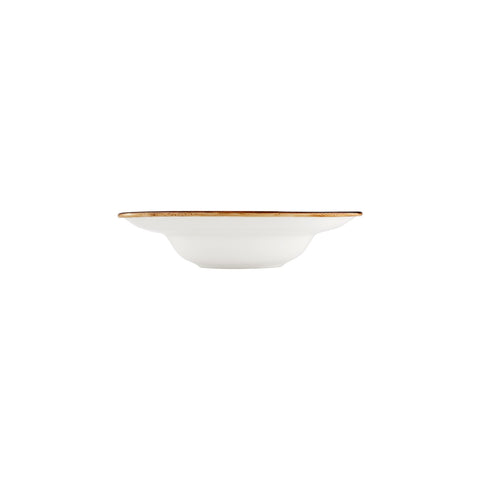 Edera Cobalt dia.10.75" h:2.5" 17 oz. Round Blue Vitrified Deep Plate (Set of 6)