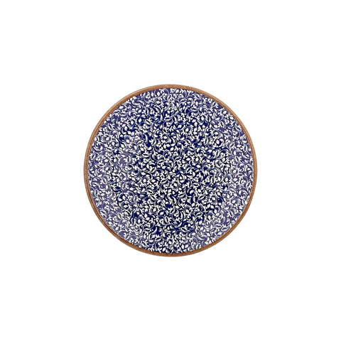 Edera Cobalt dia.10.75" Round Blue Vitrified Plate (Set of 4)