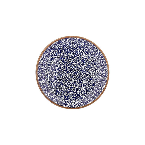 Edera Cobalt dia.10.75" Round Blue Vitrified Plate (Set of 4)